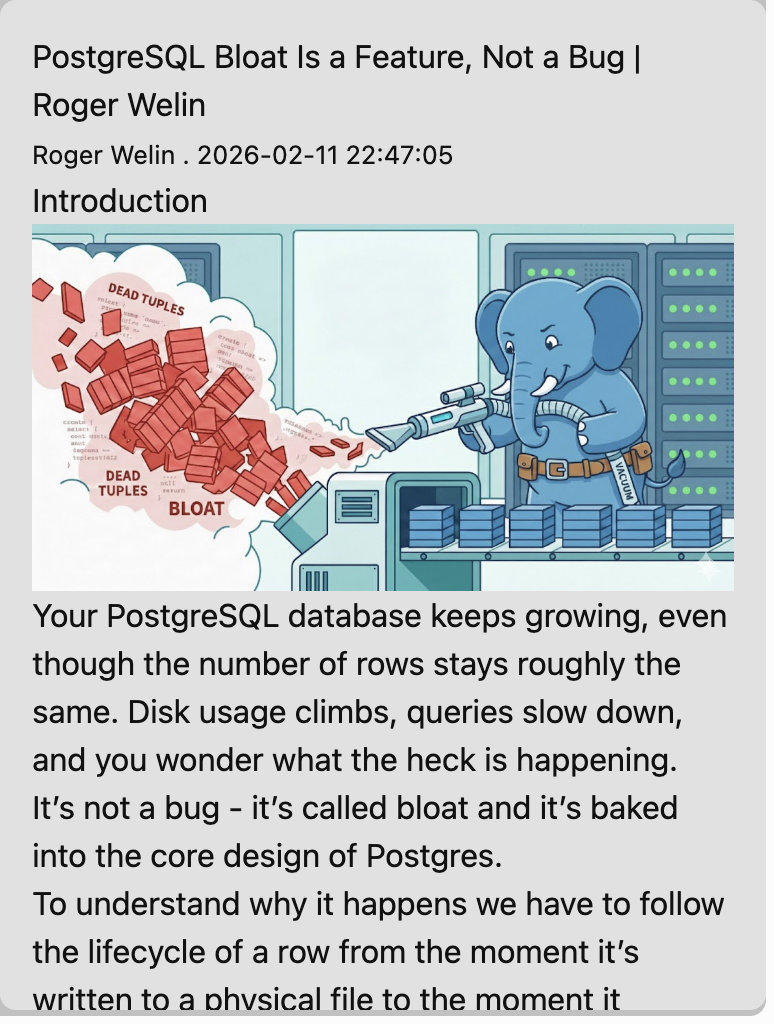 Article reader screenshot